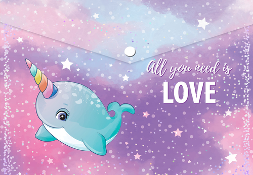 

Папка для тетрадей Colorio Морская сказка COIB-SQ2-ENV2 А4 на кнопке