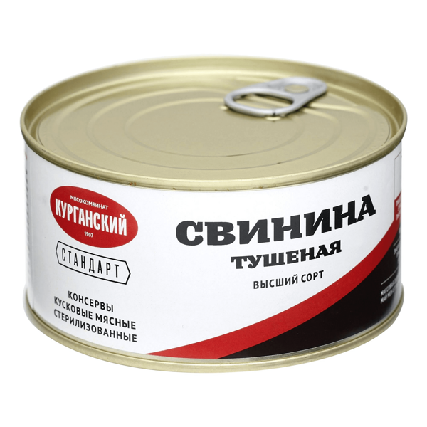 Свинина тушеная Курганский мясокомбинат Стандарт 325 г