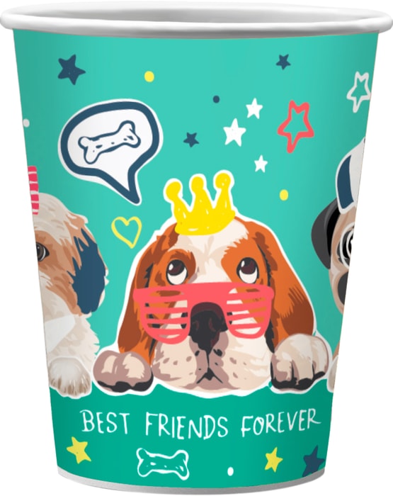 

Набор бумажных стаканов ND Play Собачки на зеленом 250 мл 6 шт.