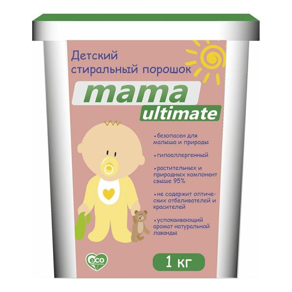 Стиральный порошок Mama Ultimate концентрат для детских вещей деликатные ткани