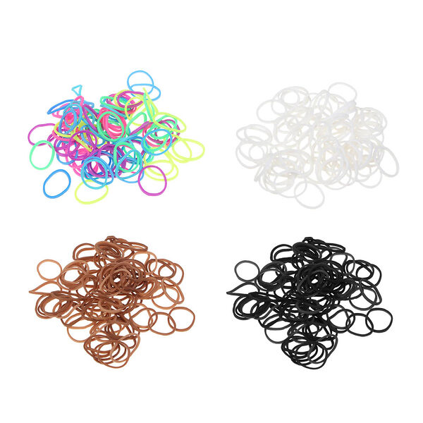 Резинки для волос Юниlook d 1.5 см силикон 4 цвета в ассортименте 95-100 шт. арт. acs-59