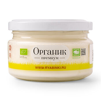 Сметана 34% органическая, эко-ферма «Рябинки»