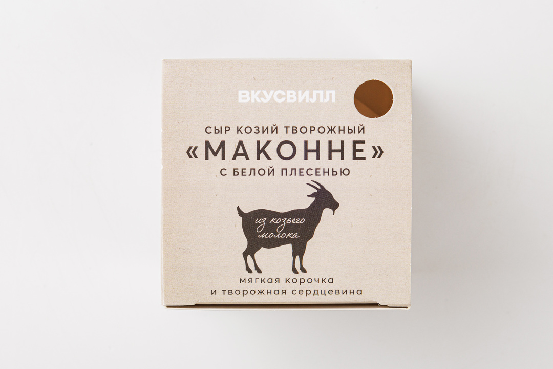 

Сыр козий творожный Маконне с белой плесенью, 110 г