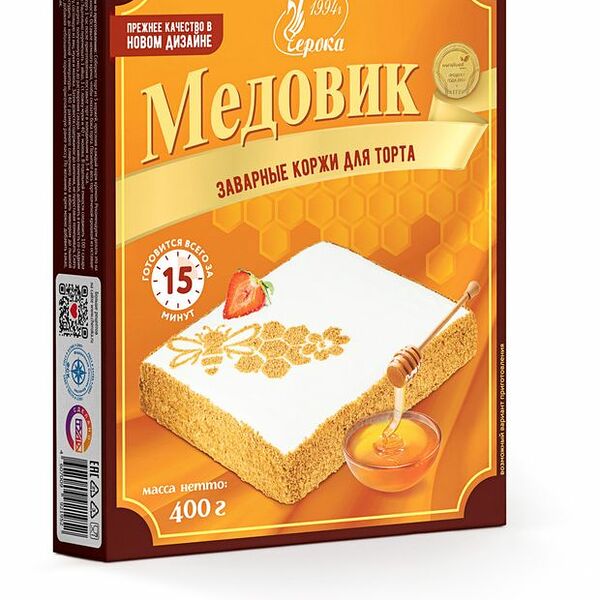 Коржи для торта заварной Черока Медовик 400 г