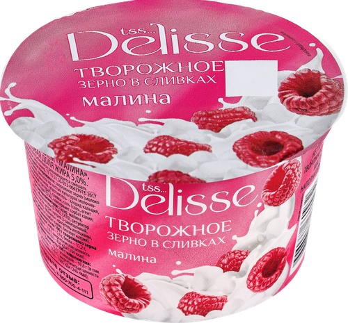 

Творожное зерно в сливках Delisse малина 5%, без змж, 130 г