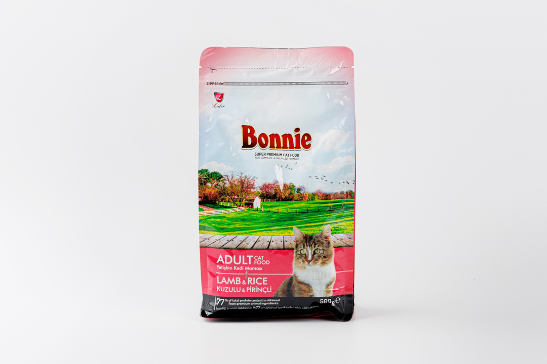 

Корм сухой для взрослых кошек Ягненок и рис Bonnie 500 г