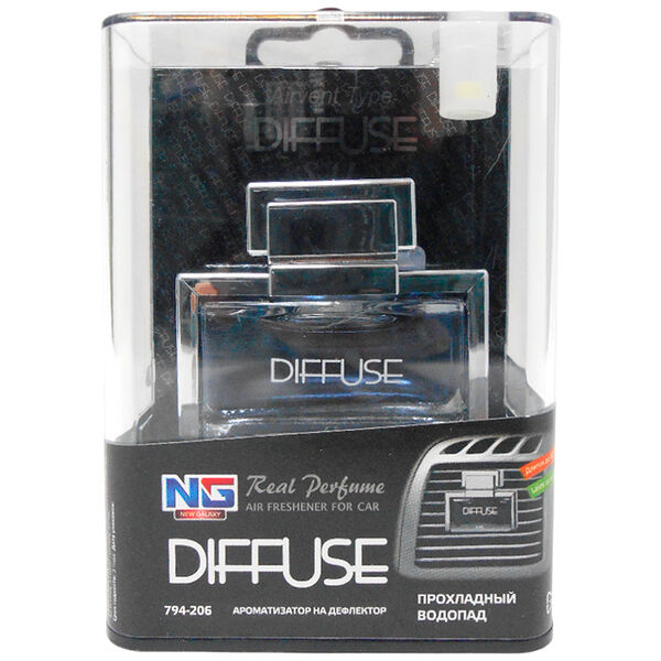 Ароматизатор д/авто на дефлектор New Galaxy Дифьюз Прохладный водопад 