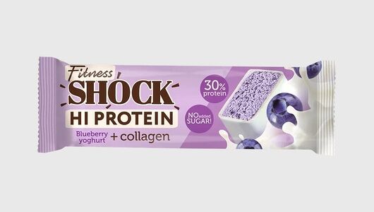 Батончик глазированный Fitnes Shock Черничный десерт, без сахара, 40 г