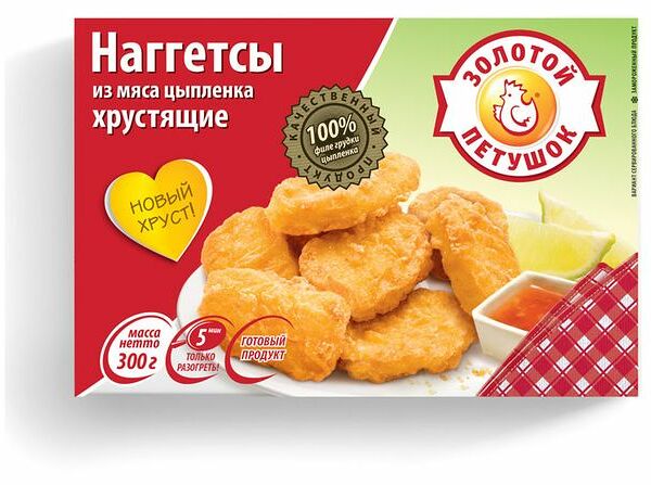 Наггетсы Золотой петушок Хрустящие 300 г
