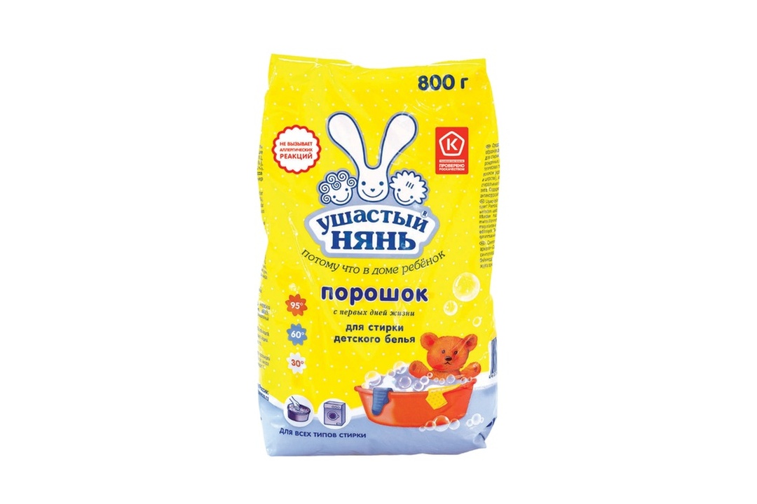 

Стиральный порошок Ушастый нянь для детского белья универсальный 800 г
