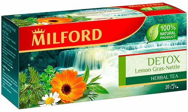 Чайный напиток травяной Milford Detox в пакетиках