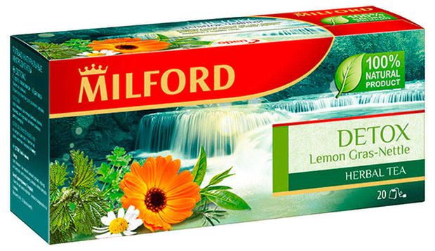 

Чайный напиток Milford травяной Detox в пакетиках