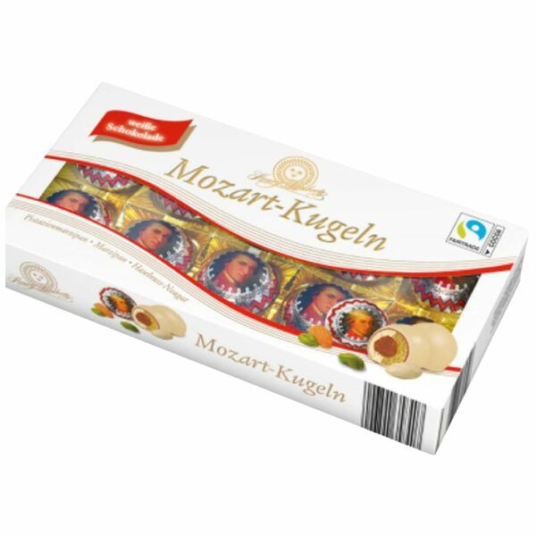 Конфеты Henry Lambertz с марципаном, фисташкой и нугой, покрытые молочным и белым шоколадом 200 г