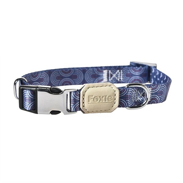 Ошейник для собак FOXIE Splashes S 1,5х30-45см голубой