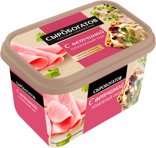 

Сыр плавленый Сыробогатов с ветчиной 50% 400 г
