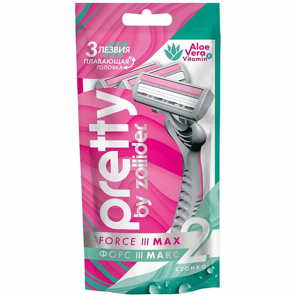Станки Zollider Pretty 3Maх одноразовые 3 лезвия 2 шт