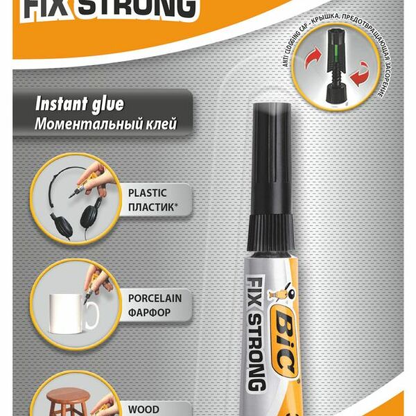 Моментальный клей Bic Fix Strong Блистер 3 г