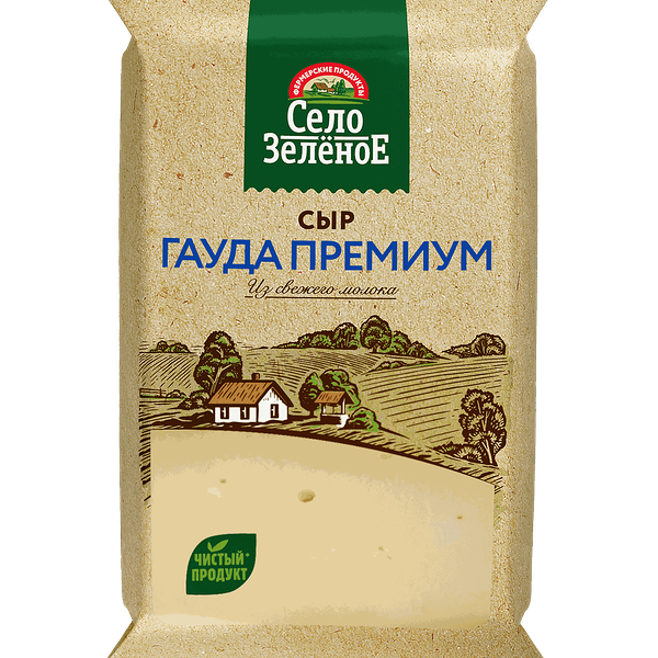 Сыр полутвердый Село Зеленое Гауда Премиум 40% 200 г