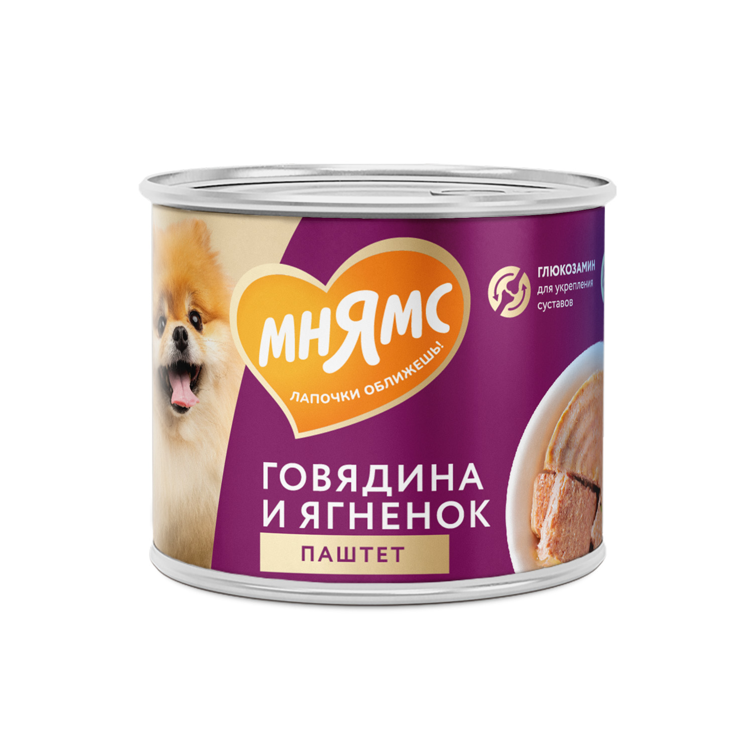 

Корм для собак Мнямс Здоровые суставы для всех пород паштет из говядины и ягненка консервированный 200 г