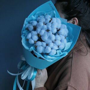 Хлопок голубой