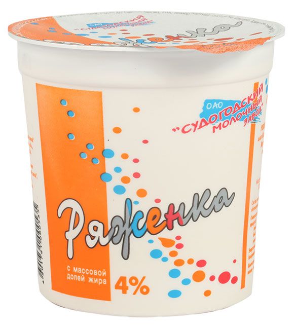 

Ряженка Судогодский молочный завод 4%, 400 г