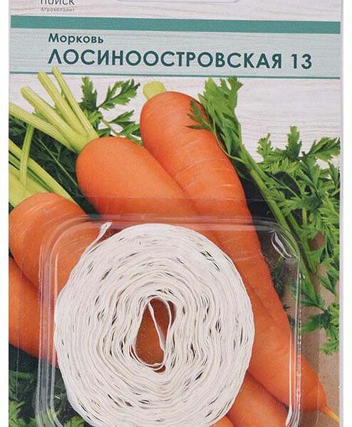 Семена ПОИСК Морковь Лосиноостровская 13, на ленте, 8м
