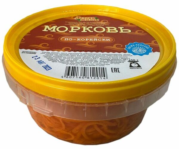 Морковь по-корейски ТМ Долгая жизнь