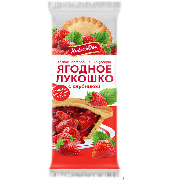 Кекс Хлебный Дом Ягодное Лукошко с клубникой 2х70 г