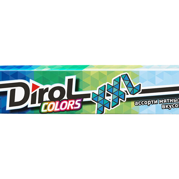 Жевательная резинка Dirol Colors XXL без сахара, Ассорти мятных вкусов, 19 г