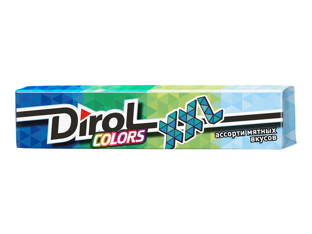 

Жевательная резинка Dirol Colors XXL без сахара, Ассорти мятных вкусов, 19 г