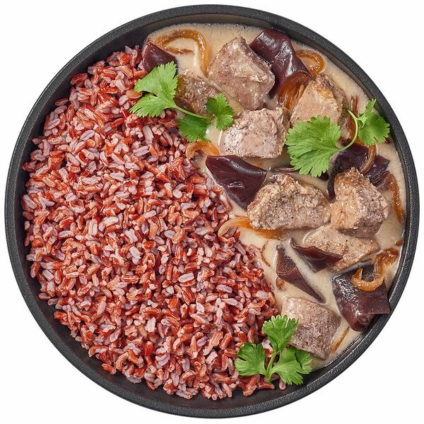 Индейка в соусе из копченого кокоса с бурым рисом Перекрёсток Select, 230 г