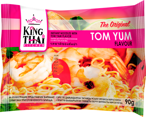 

Лапша быстрого приготовления Kingthai Kitchen со вкусом Том Ям, 90 г