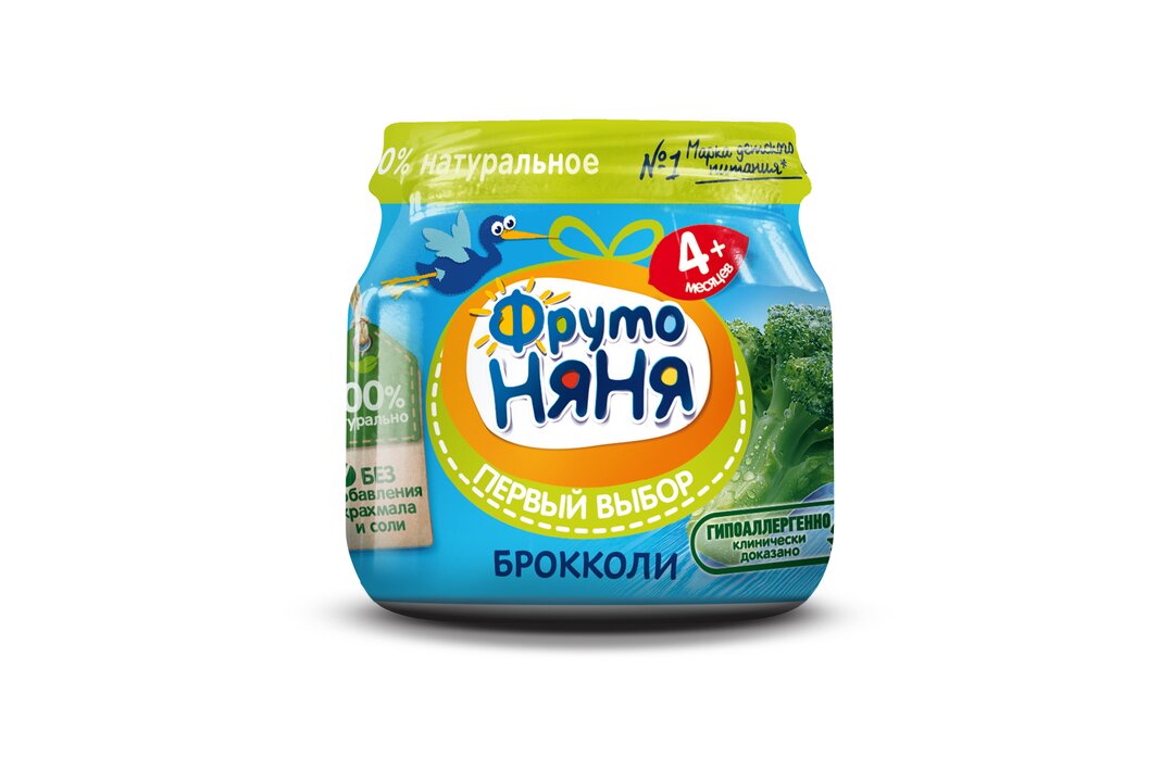 

Пюре овощное ФрутоНяня Брокколи с 4 месяцев 80 г