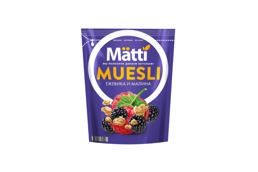 

Мюсли Matti с ежевикой и малиной 250 г
