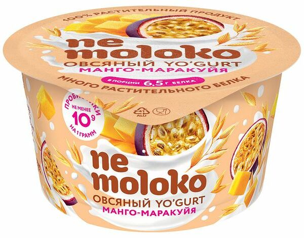 Продукт овсяный Nemoloko Yo'Gurt Манго-маракуйя 130 г