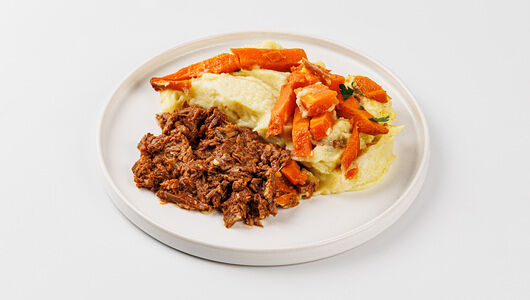 Томленая говядина с пюре из цветной капусты, 235г