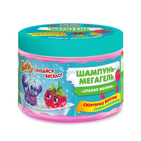 Шампунь-мегагель детский Спелая малина с сюрпризом 300мл Baffy