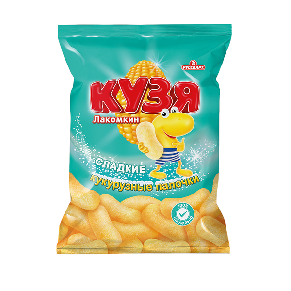 Кукурузные палочки Кузя Лакомкин сладкие 100г