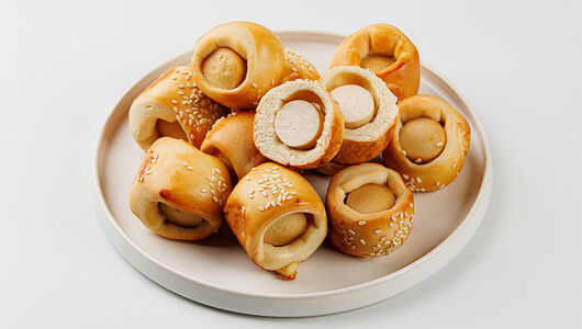 Мини-сосиски в тесте куриные, замороженные