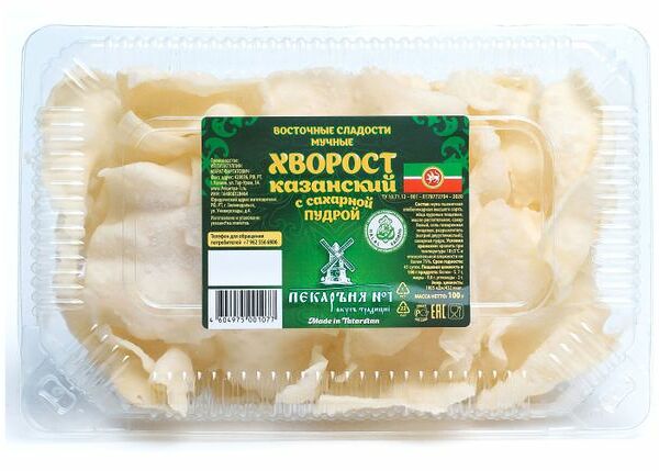 Хворост Пекаръня №1 Казанский в сахарной пудре, 100г