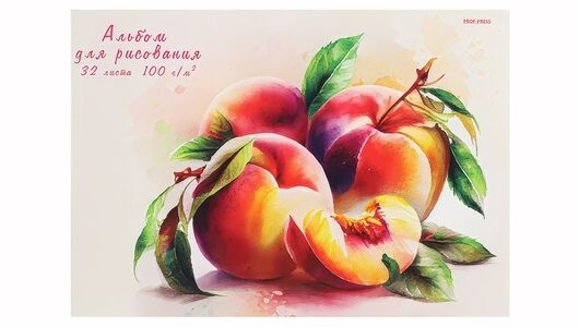 Альбом для рисования Prof-press Персики на столе А4 32 листа