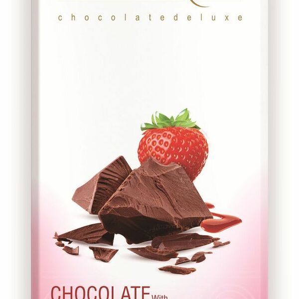 Шоколад Gallardo молочный с начинкой со вкусом клубники 80г