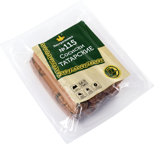 

Сосиски Пестречинка Татарские Халяль вареные 510 г