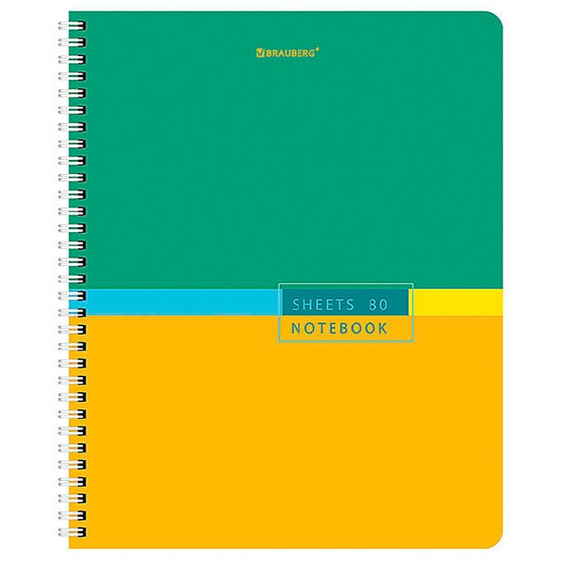 

Тетрадь Brauberg Color общая гребень клетка 80 л в ассортименте