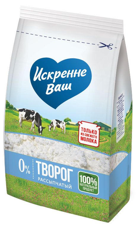 

Творог Искренне Ваш рассыпчатый обезжиренный 0% 500 г