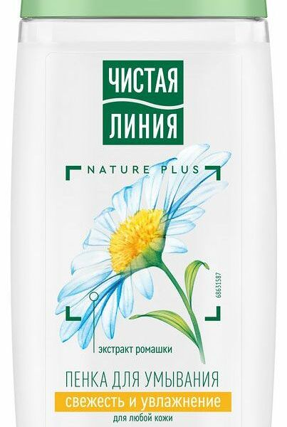 Пенка для умывания Чистая Линия Основной уход для любой кожи с экстрактом ромашки, 100 мл