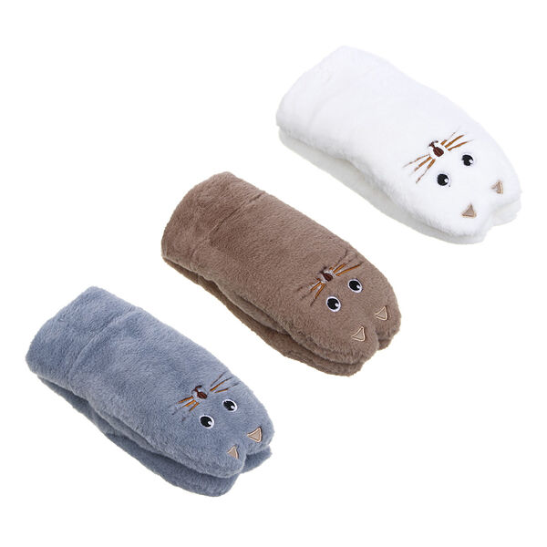 Рукавицы женские Galante из эко меха в виде котика, р-р 18-20, сзпв24-43, цвет в ассортименте