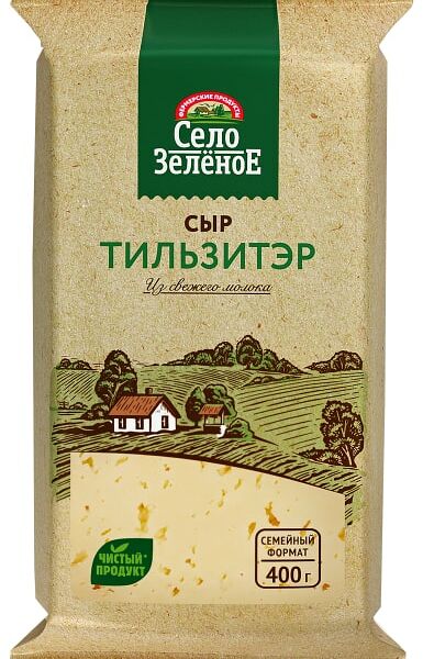Сыр Село Зеленое Тильзитэр 50% 400г