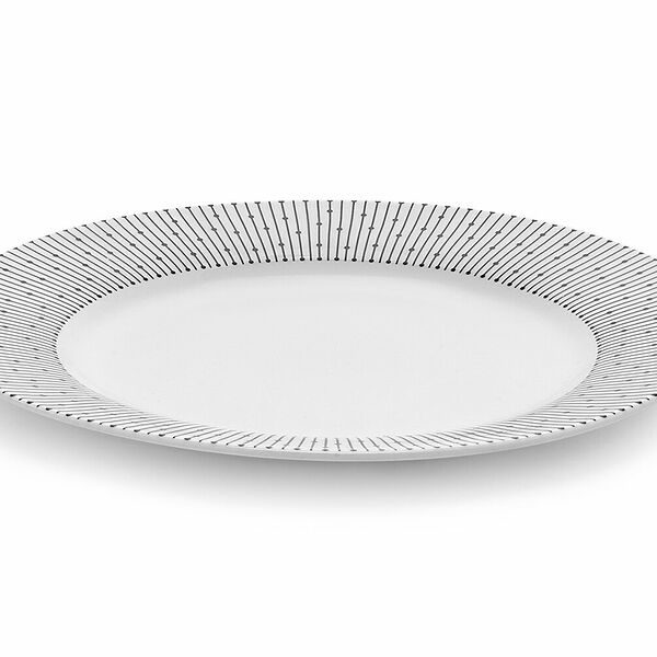 Тарелка десертная Quinsberry SCANDI, 19x19 см, белый/чёрный