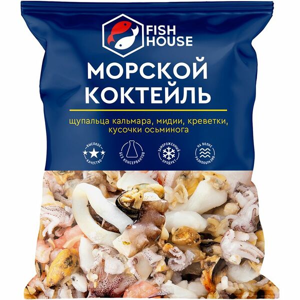 Морской коктейль Fish House замороженный, 400г